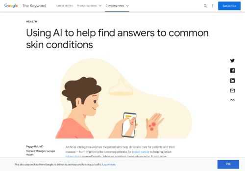 Our AI-powered tool that will be available later this year helps anyone identify skin conditions using their phone’s camera.