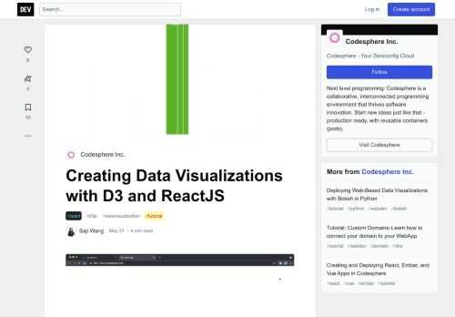 D3 is a lot more than just a graphing library, it's a toolset for efficiently editing the DOM and c... Tagged with react, d3js, datavisualization, tutorial.