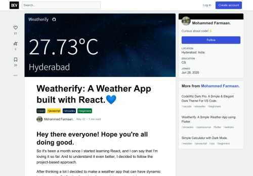 Hey there everyone! Hope you're all doing good.   So it's been a month since I started learn... Tagged with react, javascript, showdev, beginners.