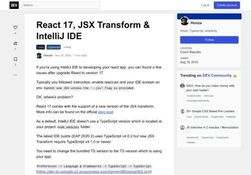 If you're using IntelliJ IDE to developing your react app, you can found a few issues after upgrade R... Tagged with react, typescript, intellij.