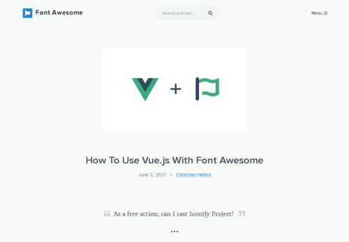Vue.js Font Awesome: Blog Awesome | we’ve made using Font Awesome with Vue.js as straightforward as possible. Read our simple how-to for more!