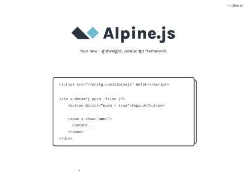 Your new, lightweight, JavaScript framework.