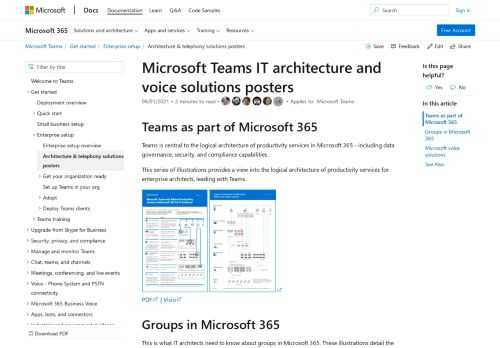 Summary: Learn about the logical architecture of productivity services in Microsoft 365, leading with Microsoft Teams. Also learn about voice solutions for Teams.