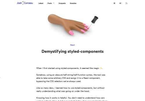 For so many React devs, styled-components seems kinda magical. It isn't at all clear how it uses traditional CSS features under-the-hood, and that lack of clarity can cause real problems when things go awry. In this post, we'll learn exactly how styled-components works by building our own mini-version.
