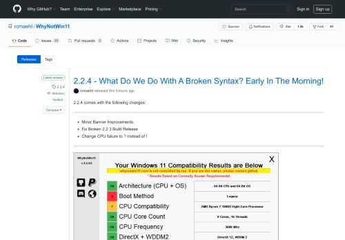Detection Script to help identify why your PC isn't Windows 11 ready - rcmaehl/WhyNotWin11