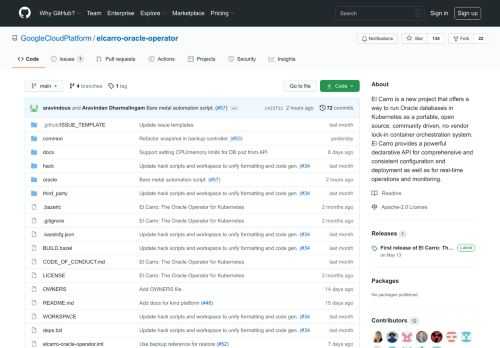 El Carro is a new project that offers a way to run Oracle databases in Kubernetes as a portable, open source, community driven, no vendor lock-in container orchestration system. El Carro provides a powerful declarative API for comprehensive and consistent configuration and deployment as well as for real-time operations and monitoring. - GoogleCloudPlatform/elcarro-oracle-operator