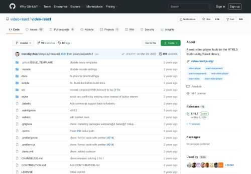 A web video player built for the HTML5 world using React library. - video-react/video-react