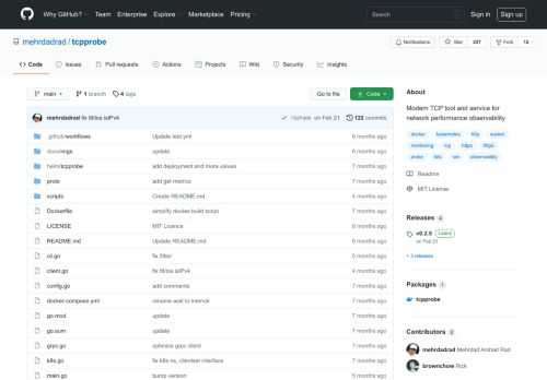 Modern TCP tool and service for network performance observability. - mehrdadrad/tcpprobe