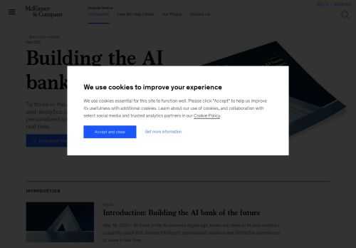 To thrive in the AI-powered digital age, banks will need an AI-and-analytics capability stack that delivers intelligent, personalized solutions and distinctive experiences at scale in real time.