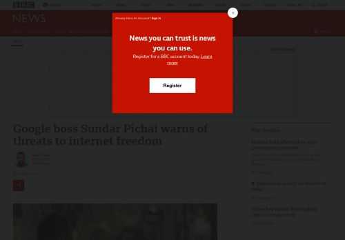 Sundar Pichai says AI will change the world - and defends Google's record on tax, privacy and data.