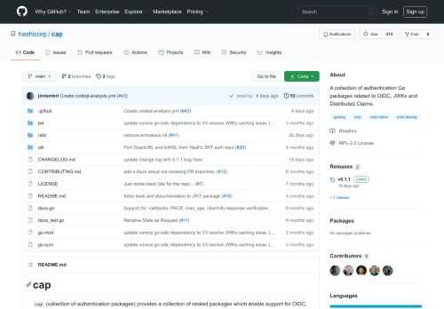 A collection of authentication Go packages related to OIDC, JWKs and Distributed Claims. - hashicorp/cap