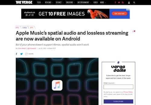 Apple Music listeners on Android can now take advantage of the Dolby Atmos spatial audio and lossless-quality streaming features that debuted on iOS, iPadOS, and macOS in June.