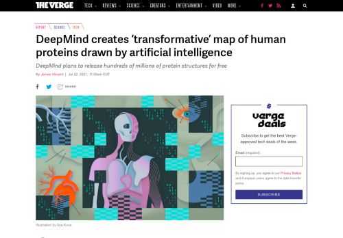 AI lab DeepMind has created a "transformative" map of human proteins that it’s releasing for free to the public. The work will help further scientific research in a number of avenues and has drawn comparisons to the Human Genome Project.