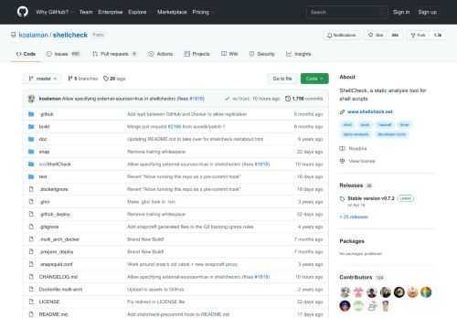 ShellCheck, a static analysis tool for shell scripts - GitHub - koalaman/shellcheck: ShellCheck, a static analysis tool for shell scripts