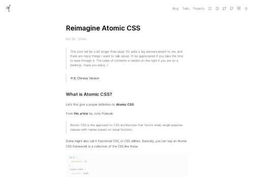 Let's take a step back and reimagine what's atomic CSS could be in the best.