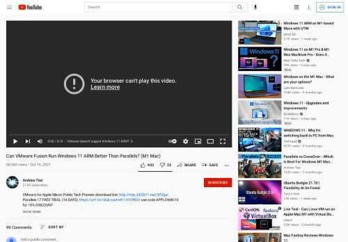 VMware for Apple Silicon Public Tech Preview download link: http://imp.i263671.net/3PZgyrParallels 17 FREE TRIAL (14 DAYS): https://prf.hn/click/camref:1101l...