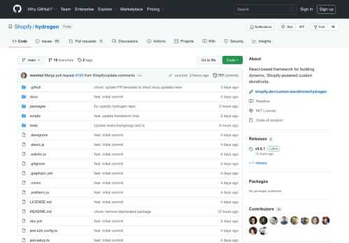 React-based framework for building dynamic, Shopify-powered custom storefronts. - GitHub - Shopify/hydrogen: React-based framework for building dynamic, Shopify-powered custom storefronts.