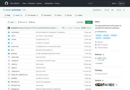 The high-performance build system for JavaScript & TypeScript codebases - GitHub - vercel/turborepo: The high-performance build system for JavaScript & TypeScript codebases