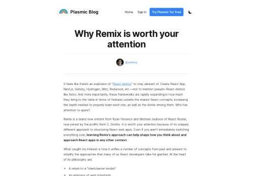 Remix unifies a number of concepts from past and present to simplify the approaches that many React developers take for granted.