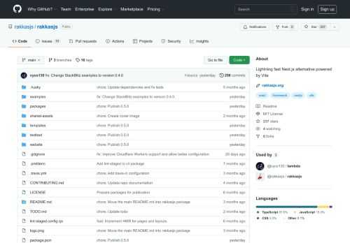 Lightning fast Next.js alternative powered by Vite - GitHub - rakkasjs/rakkasjs: Lightning fast Next.js alternative powered by Vite