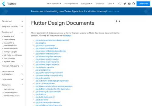 Design documents for Flutter.