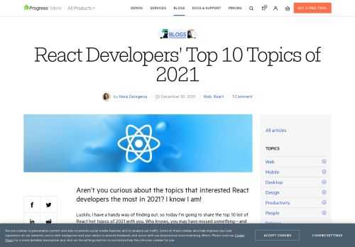 From React Context API and React Router to building dashboards and form validation, check out what the hottest topics were in the React community in 2021.