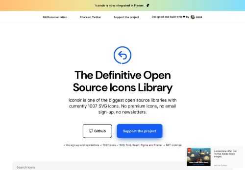 The Simple and Definitive hand-crafted SVG Icons Library.