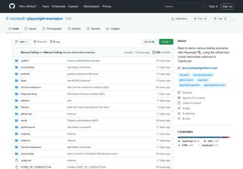 Repo to demo various testing scenarios with Playwright 