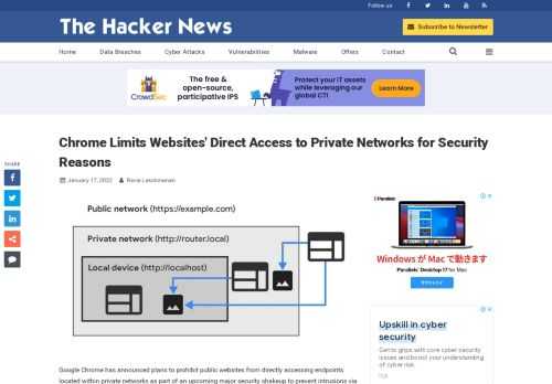 Google Chrome Limits Websites' Access to Private Network Endpoints for Security Reasons