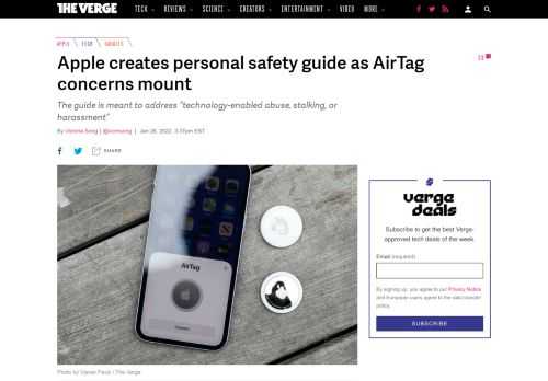 Apple has created a new Personal Safety User Guide to help address data privacy, as well as provide a resource for people experiencing technology-enabled abuse, stalking, or harassment. The guide comes at a time when an increasing number of people have raised concerns over AirTag safety.