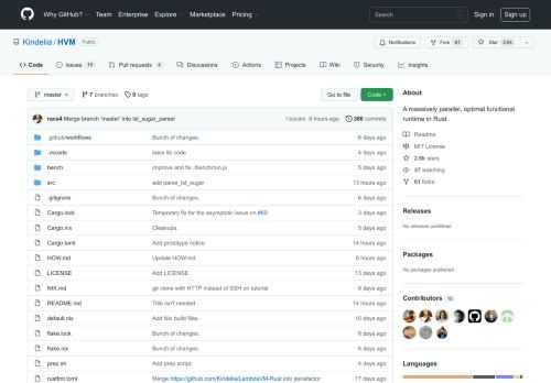A massively parallel, optimal functional runtime in Rust - GitHub - Kindelia/HVM: A massively parallel, optimal functional runtime in Rust