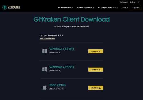 Download the free Git client for Windows, Mac & Linux! GitKraken Git GUI is free for use with public repositories. Join leading companies like Google, Microsoft & more!