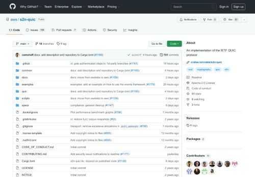 An implementation of the IETF QUIC protocol. Contribute to aws/s2n-quic development by creating an account on GitHub.