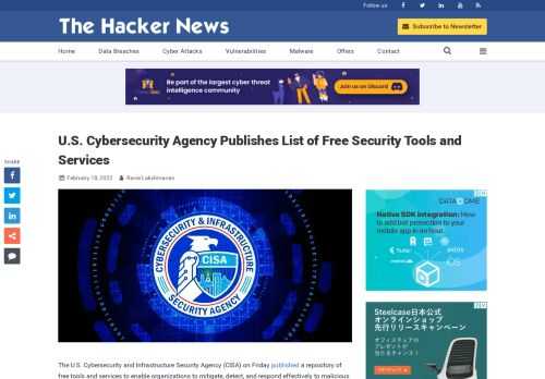 The U.S. cybersecurity agency CISA publishes a repository of free tools and services to help organisations detect, mitigate threats.