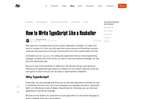 In this article, we show how to use TypeScript to implement Haskell concepts like algebraic data types, higher-kinded types, tagless final, and more.