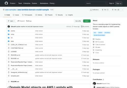 This is a sample project for implementing domain model objects on AWS Lambda function. - GitHub - aws-samples/aws-lambda-domain-model-sample: This is a sample project for implementing domain model objects on AWS Lambda function.