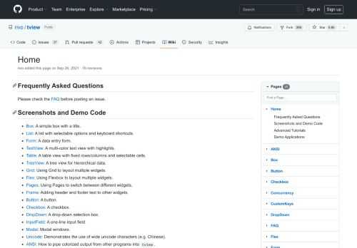 Terminal UI library with rich, interactive widgets — written in Golang - Home · rivo/tview Wiki