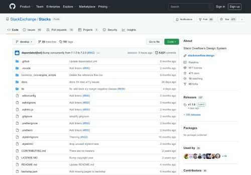 Stack Overflow’s Design System. Contribute to StackExchange/Stacks development by creating an account on GitHub.