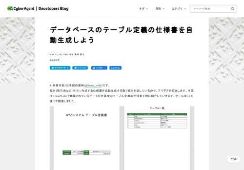 AI事業本部 DX本部の黒崎(@kuro_m88)です。 社外(取引先など)向けに作成する仕様書を自動生成する取り組みを試しているので、アイデアを紹介します。今回はSnowflakeで構築されているデータ分析基盤のテーブル定義の仕様書を例に紹介していきます。ツールはGoを使って開発しました。