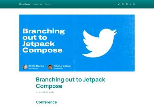 In this talk, Chris & Nacho will outline the process which the Twitter Android team has undertaken to adopt Jetpack Compose sustainably.