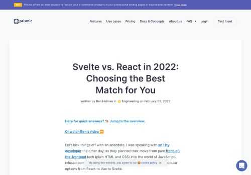 Let's walk through a few contrasts between React and Svelte to help you compare your options and determine which might be best for you. It's about more than speed — your background and project needs are important to consider too.