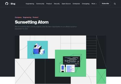 We are archiving Atom and all projects under the Atom organization for an official sunset on December 15, 2022.
