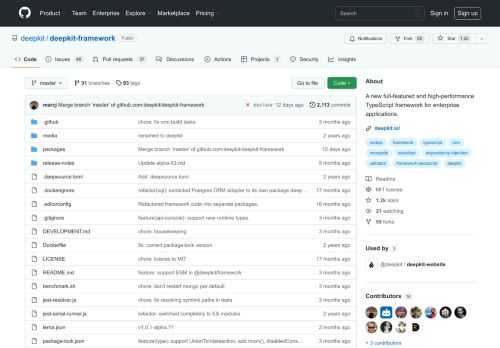 A new full-featured and high-performance TypeScript framework for enterprise applications. - GitHub - deepkit/deepkit-framework: A new full-featured and high-performance TypeScript framework for enterprise applications.