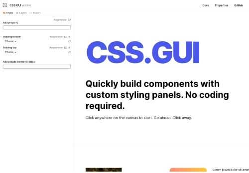 A powerful, extensible, and visual CSS editor for creative coding and end-user styling