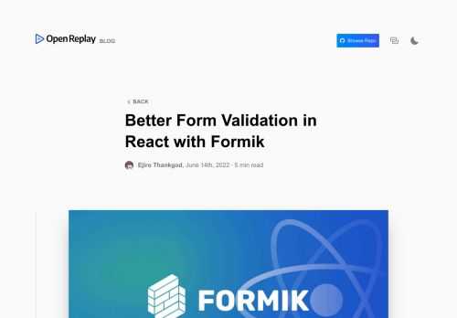 Add the flexibility of Formik for easier form validation in your React app