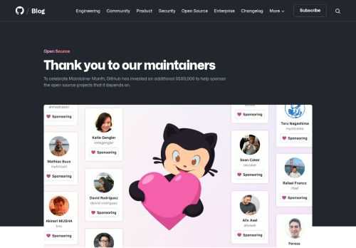 To celebrate Maintainer Month, GitHub has invested an additional $500,000 to help sponsor the open source projects that it depends on.