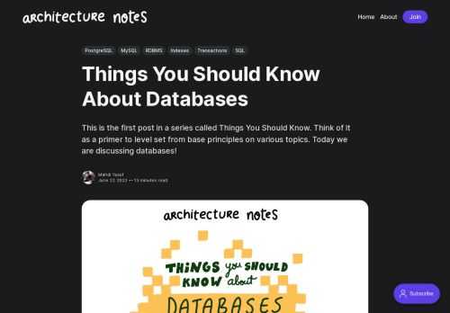 Things You Should Know About Indexes and Transactions. This post covers internal workings of indexes and transactions of RDBMSs.