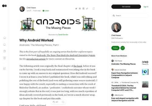 This is the first part of hopefully an ongoing series that further explores topics raised in the book Androids: The Team That Built the Android Operating System. See the introduction article for more…