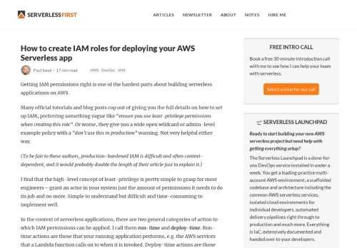 An in-depth guide to creating production-ready, least privilege IAM roles for deploying your serverless application across multiple AWS accounts.