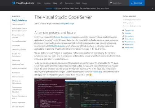 Securely connect to and develop on any remote machine with the VS Code Server private preview.